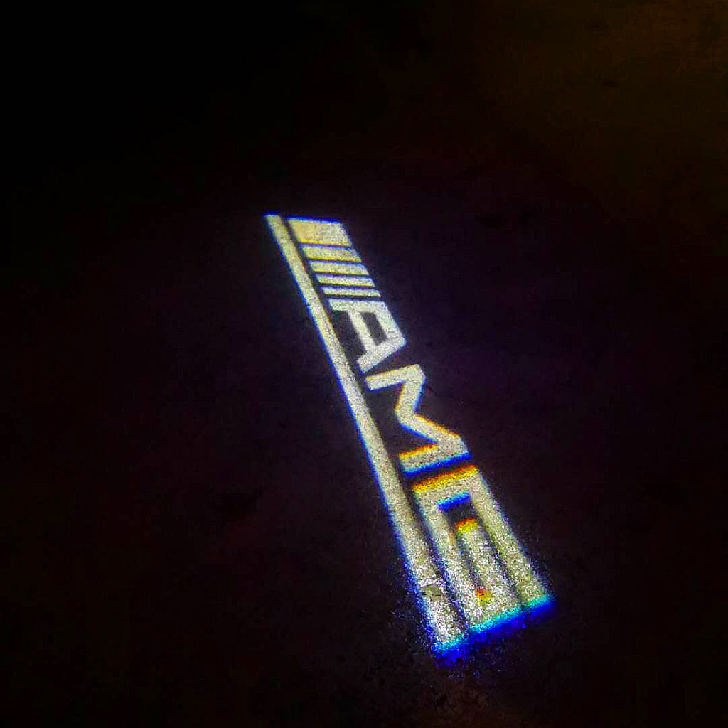 MERCEDES BENZ AMG LOGO PROJECTOT LIGHTS Nr.13 (quantity 1 = 1 sets/2 door lights)