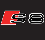AUDI S8 LOGO PROJECTOT LIGHTS Nr.19 (Menge 1 = 2 Logofolien /2 Türleuchten)
