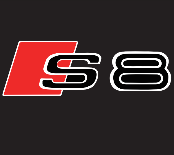 AUDI S8 LOGO PROJECTOT LIGHTS Nr.19 (Menge 1 = 2 Logofolien /2 Türleuchten)