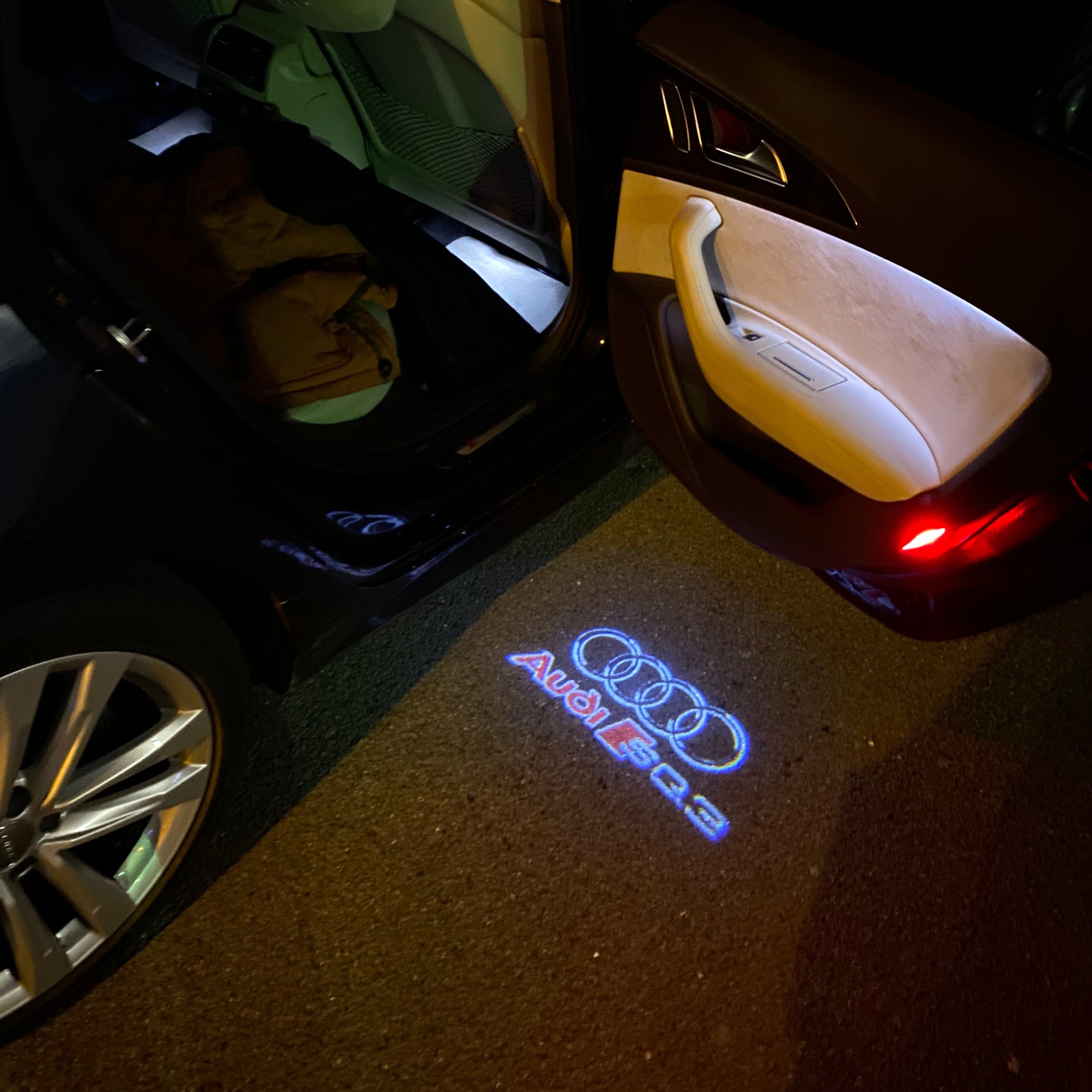 AUDI LOGO PROJECTOR LIGHTS Nr.254 (Menge 1 = 2 Logo Films / 2 Türlichter)