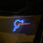 AUDI SPORT LOGO PROJECTOT LIGHTS Nr.31  (quantity 1 = 2 Logo Films /2 door lights）