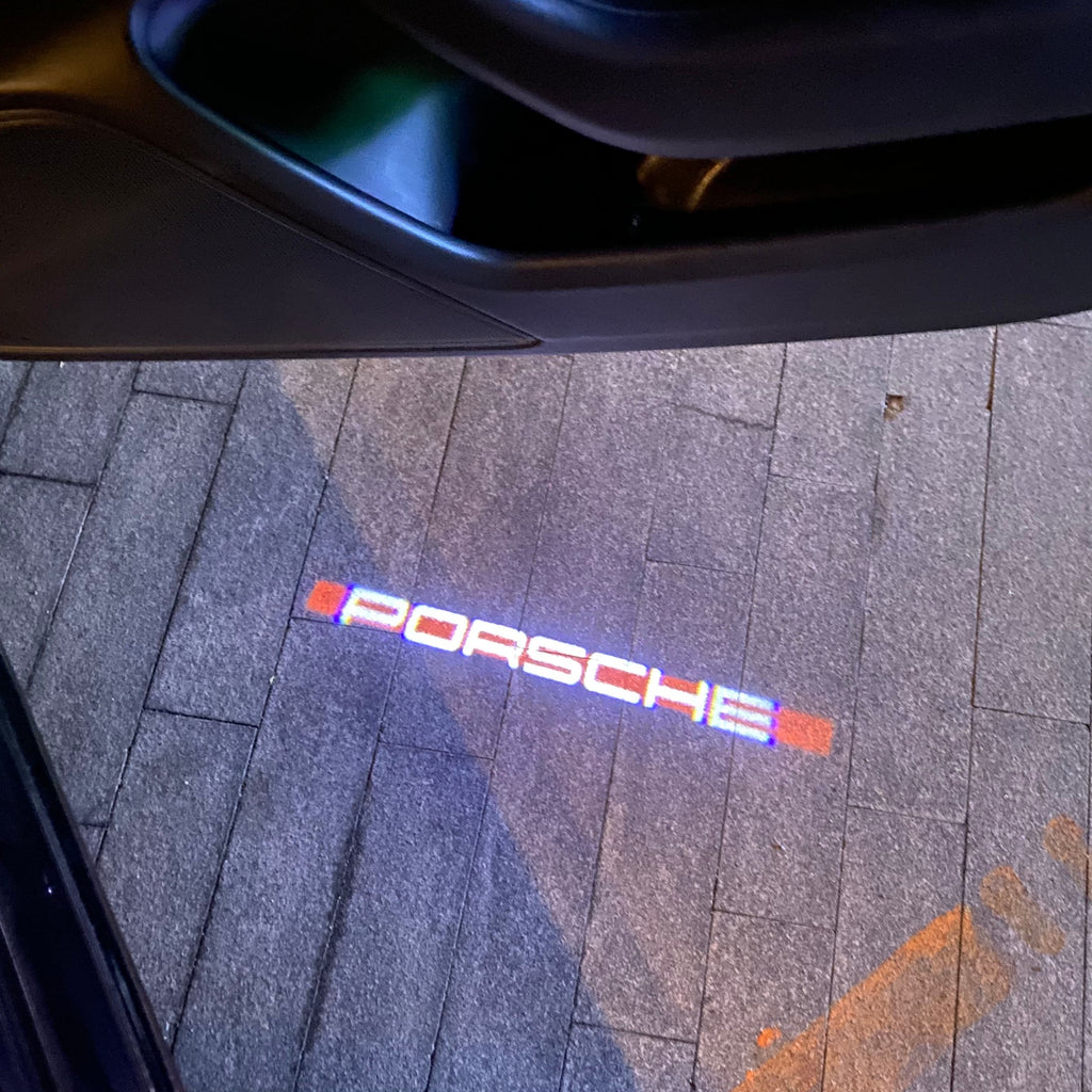 PORSCHE LOGO PROJECTOT LIGHTS Nr.74 (Anzahl 1 = 2 Logo Film/2 Türleuchten)
