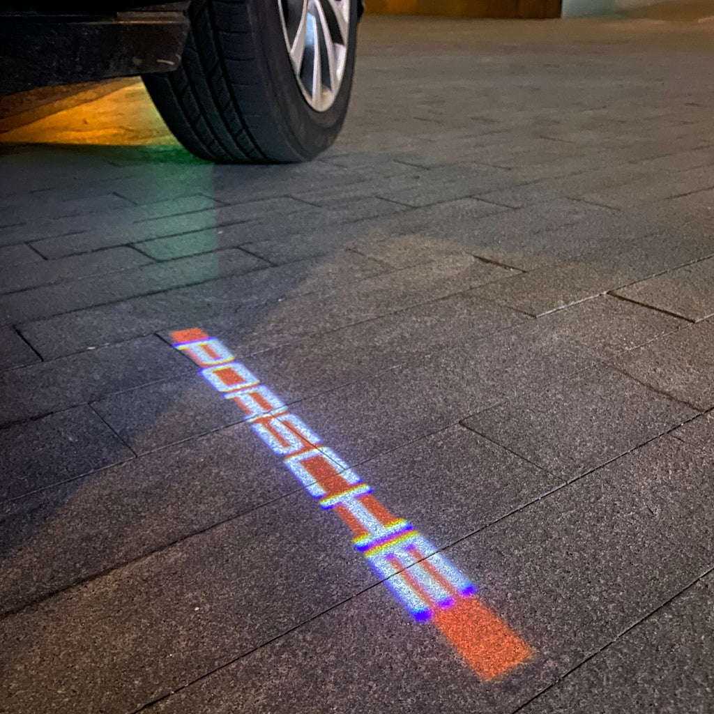PORSCHE LOGO PROJECTOT LIGHTS Nr.74 (Anzahl 1 = 2 Logo Film/2 Türleuchten)