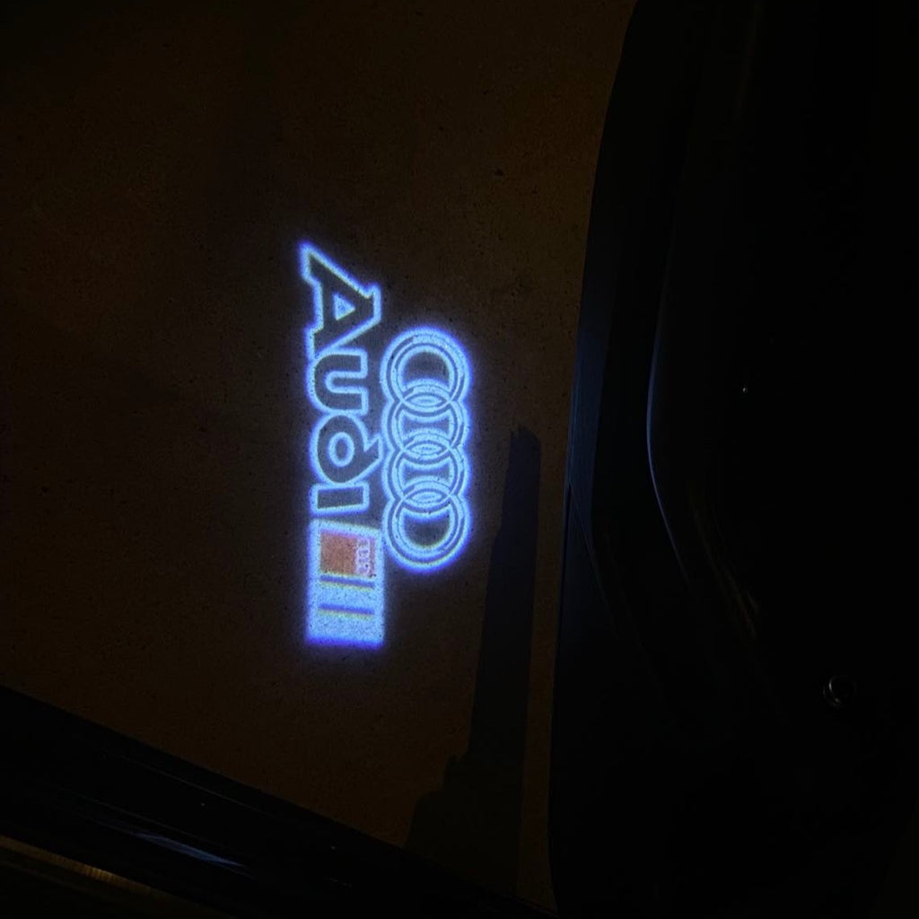 AUDI LOGO PROJECTOT LIGHTS Nr.19 (quantité 1 = 2 Logo Films /2 feux de porte)