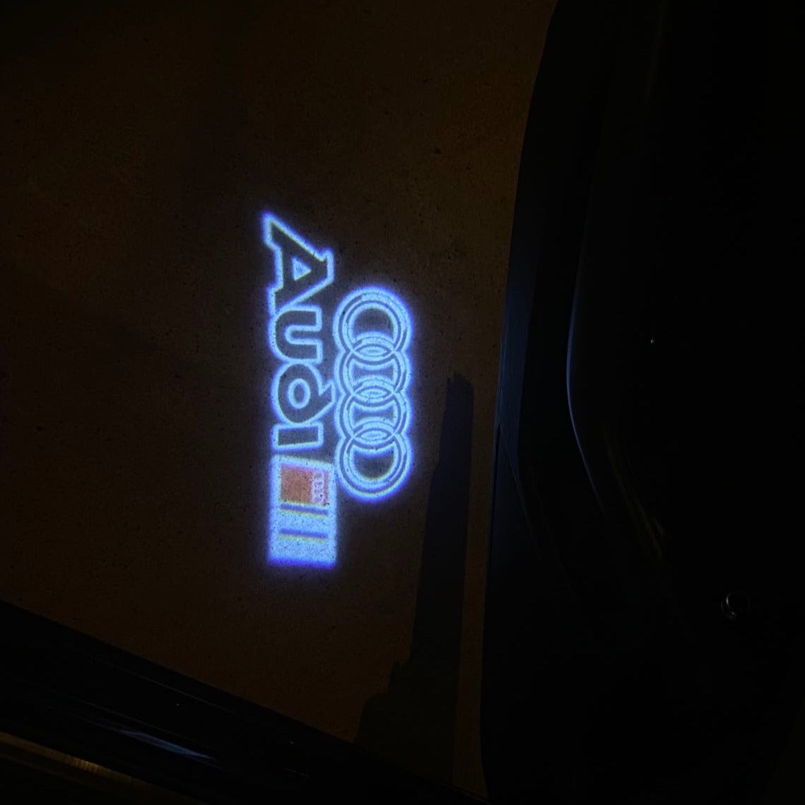 AUDI LOGO PROJECTOT LIGHTS Nr.19 (quantité 1 = 2 Logo Films /2 feux de porte)