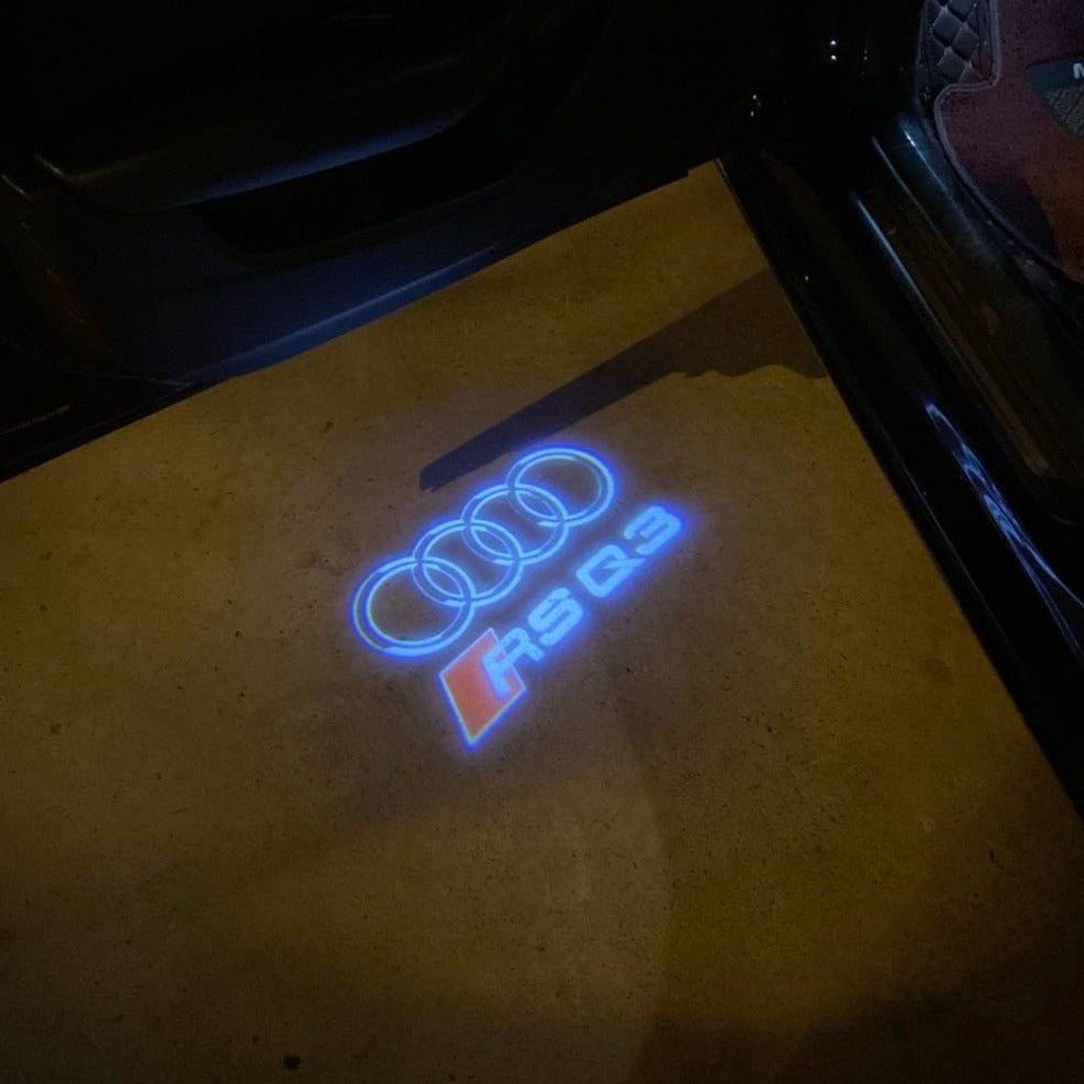 AUDI LOGO PROJECTOT LIGHTS Nr.19 (quantité 1 = 2 Logo Films /2 feux de porte)