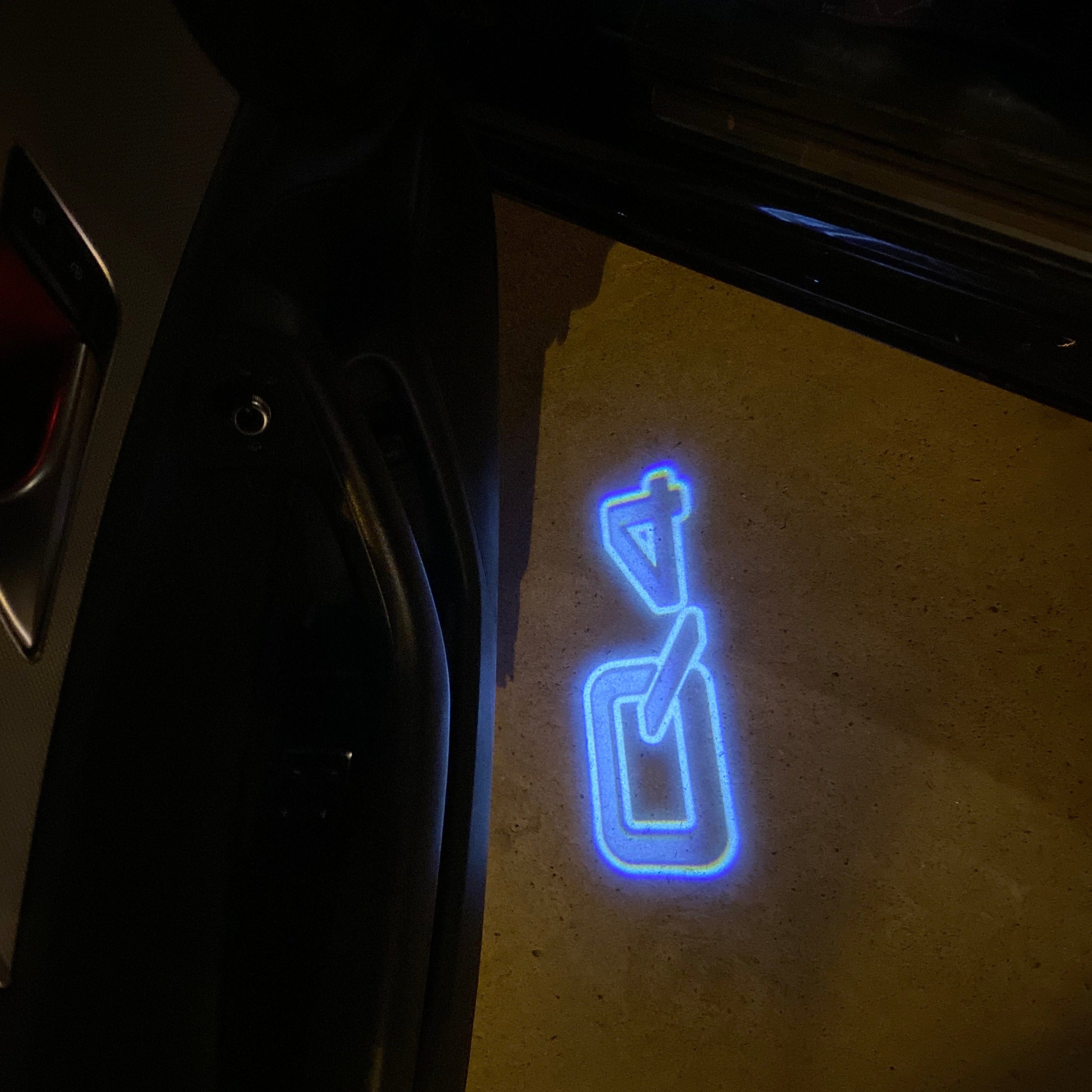 AUDI LOGO PROJECTOT LIGHTS Nr.19 (quantité 1 = 2 Logo Films /2 feux de porte)