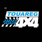 Volkswagen Türleuchten TOUAREG 4X4 Logo Nr. 80 (Menge 1 = 2 Logofolien /2 von Leuchten)