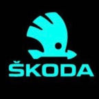 SKODA LOGO PROJECTOT LIGHTS Nr.08 (Menge 1 = 2 Logo Film / 2 Türleuchten)