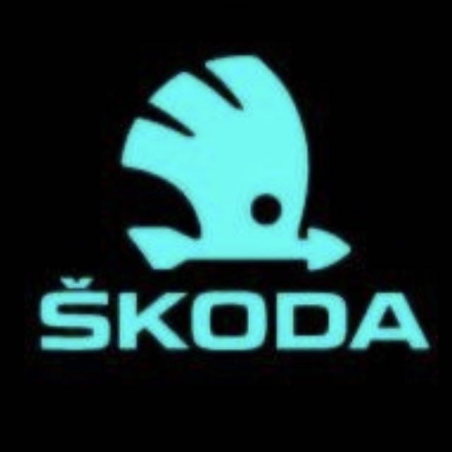 SKODA LOGO PROJECTOT LIGHTS Nr.08 (Menge 1 = 2 Logo Film / 2 Türleuchten)