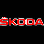 SKODA LOGO PROJECTOR LIGHTS Nr.40 (Menge 1 = 2 Logo Film / 2 Türlichter)