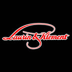 LUCI PROIETTORI LOGO SKODA Laurin & Klement Nr.19 (quantità 1 = 2 Pellicole Logo / 2 luci porta)