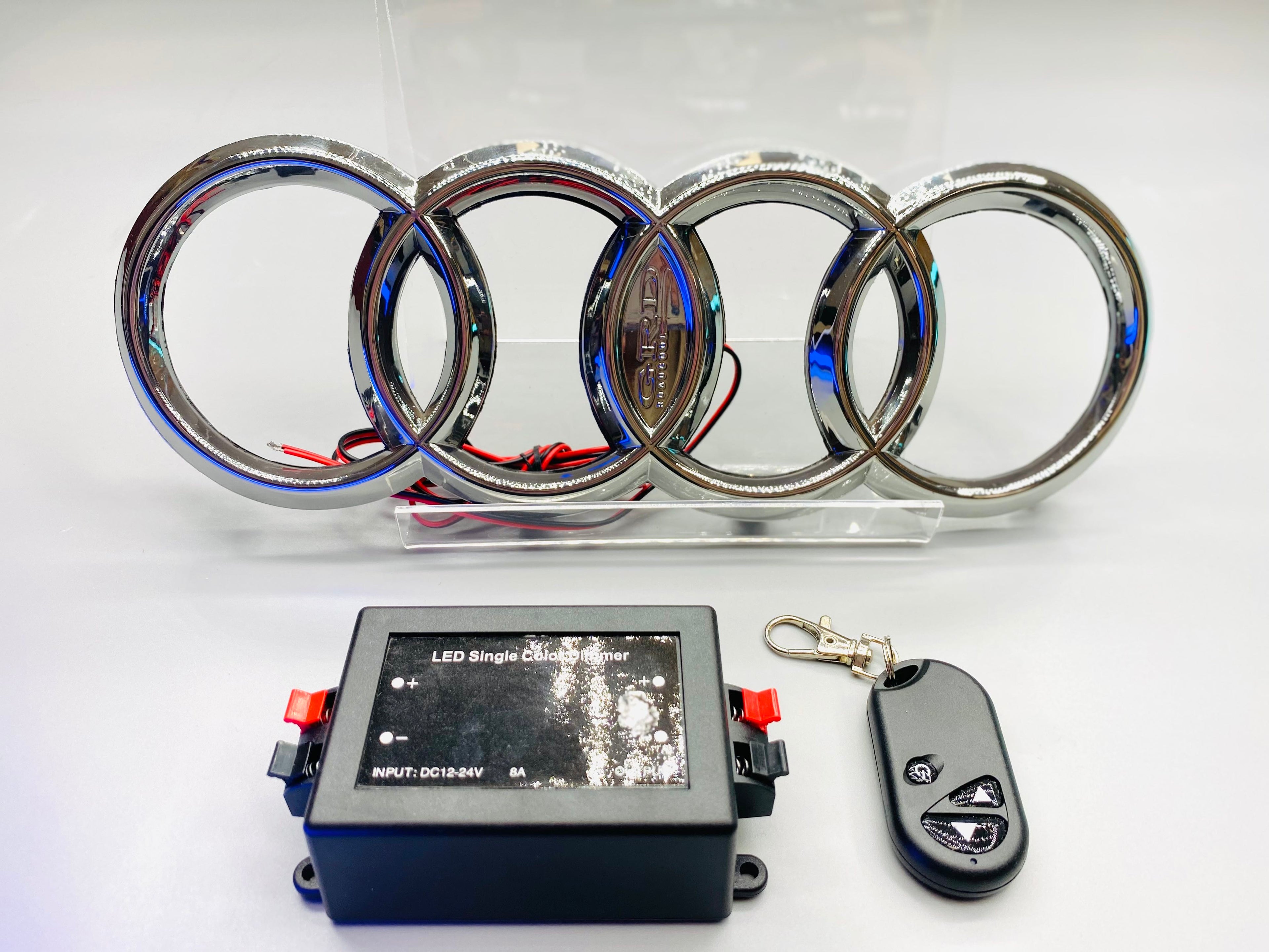 AUDI Front Grill Logo LED with dznamic indicator original color  28.8CM