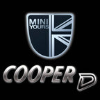 MINI COOPER D LOGO PROJECROTR LIGHTS Nr.39 (quantità 1 = 2 Logo Film / 2 luci porta)