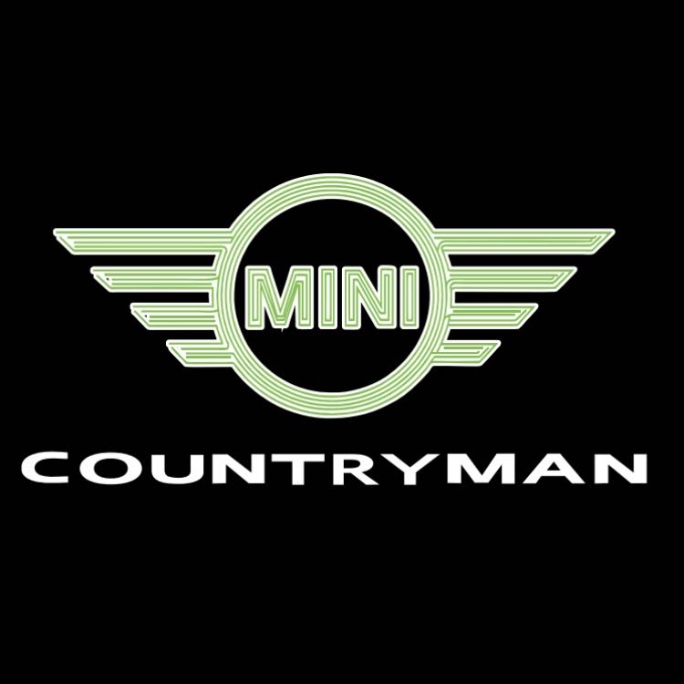 LUCES DE PROYECTOR CON LOGO MINI COUNTRYMAN Nr.131 (cantidad 1 = 2 Película de Logo / 2 luces de puerta)