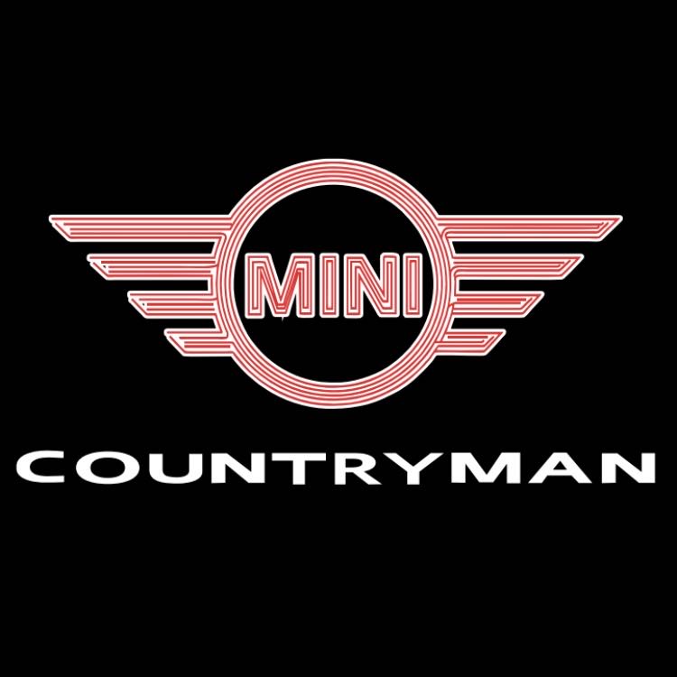 MINI COUNTRYMAN LOGO PROJECROTR LIGHTS Nr.128 (cantidad 1 = 2 logo película / 2 luces de puerta)