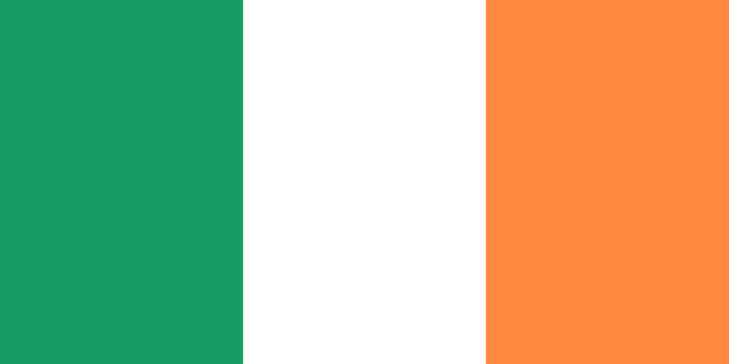 Logotipo de la bandera nacional de la República de Irlanda (cantidad 1 = 1 juego / 2 películas de logotipo / Puede reemplazar las luces por otros logotipos)