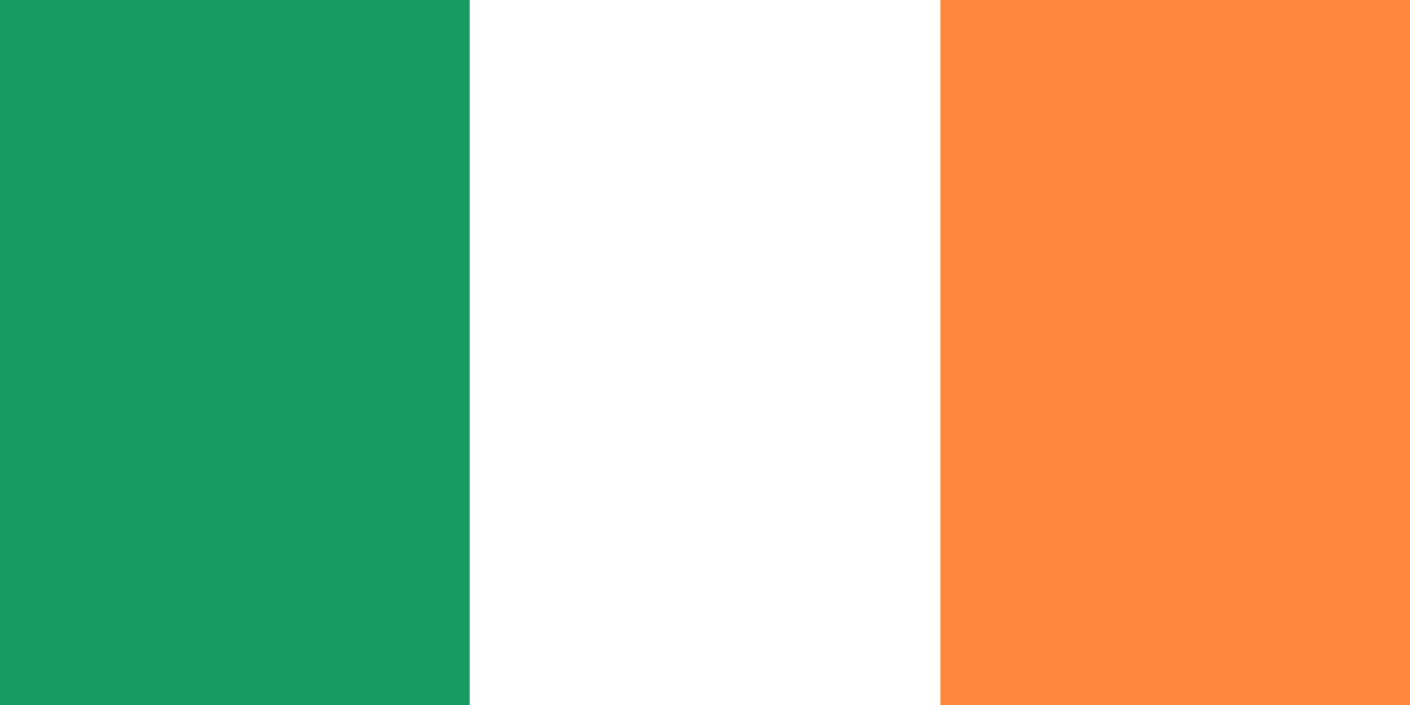 Logotipo de la bandera nacional de la República de Irlanda (cantidad 1 = 1 juego / 2 películas de logotipo / Puede reemplazar las luces por otros logotipos)