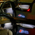AUDI S8 LOGO PROJECTOT LIGHTS Nr.19 (Menge 1 = 2 Logofolien /2 Türleuchten)