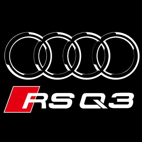 AUDI LOGO PROJECTOT LIGHTS Nr.19 (quantité 1 = 2 Logo Films /2 feux de porte)