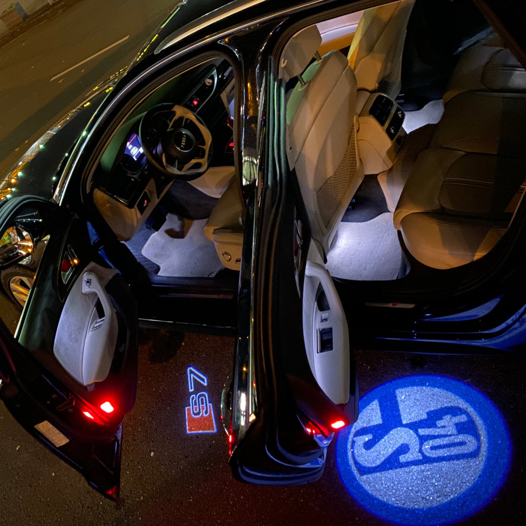 AUDI S7 LOGO PROJECTOT LIGHTS Nr.360 (quantità 1 = 2 Logo Films /2 luci porta)