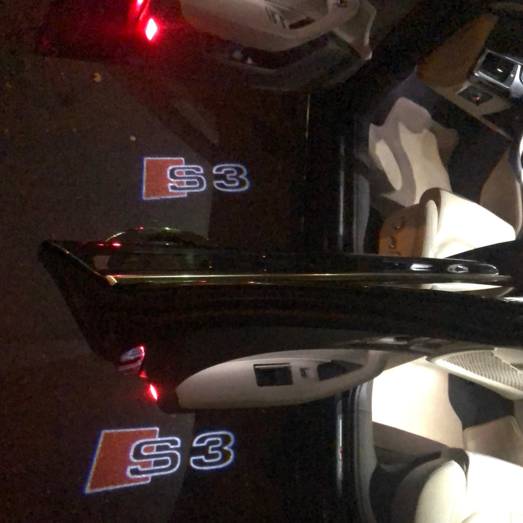 AUDI LOGO PROJECTOT LIGHTS Nr.19 (Menge 1 = 2 Logo Folien /2 Türleuchten)