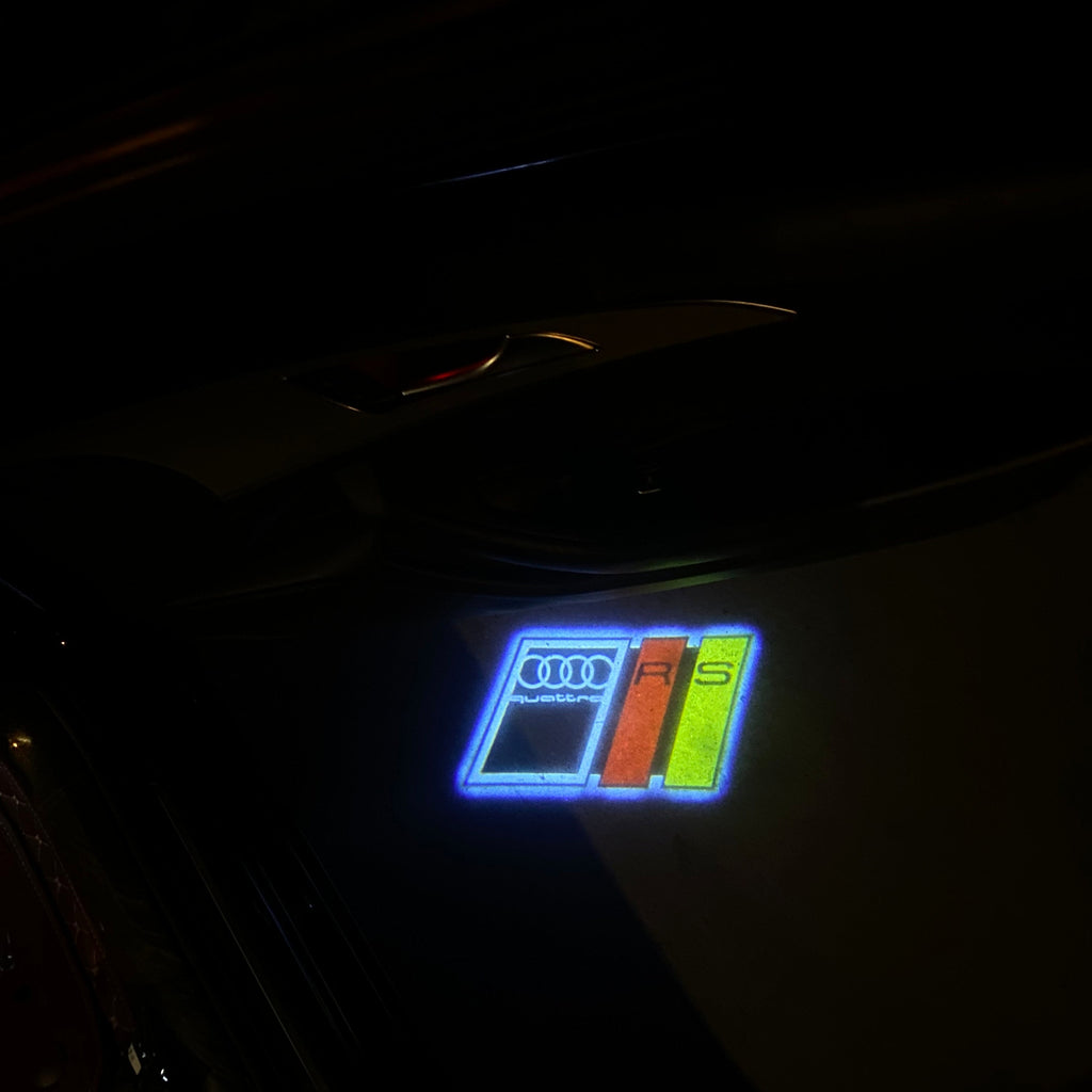 AUDI LOGO PROJECTOT LIGHTS Nr.19 (quantité 1 = 2 Logo Films /2 feux de porte)