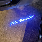 PORSCHE 718 BOXSTER LOGO PROJECTOT LIGHTS Nr.58 (quantity  1 =  2 Logo Film /  2 door lights)