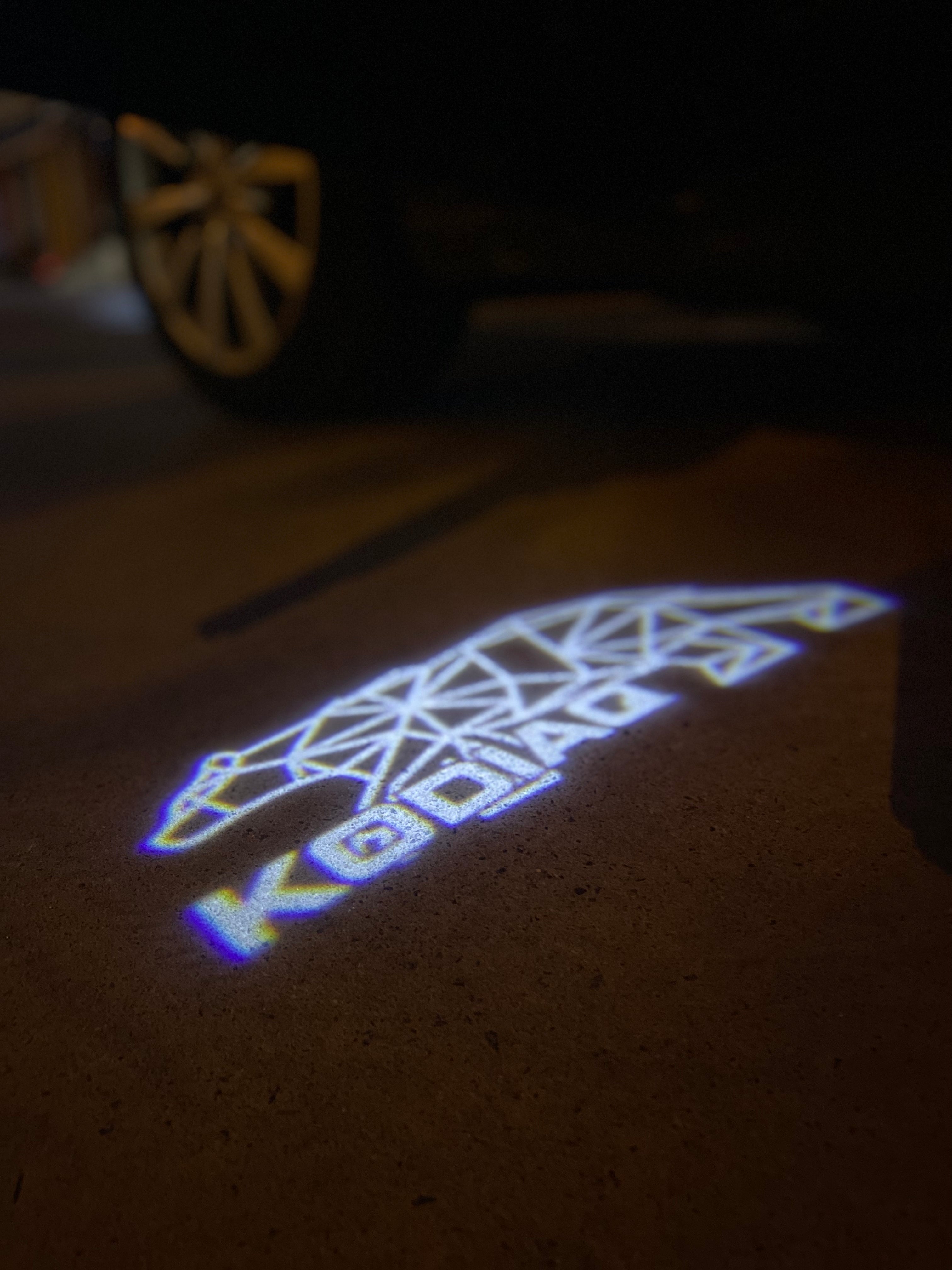 SKODA KODIAQ LOGO PROJECTOT LIGHTS Nr.00068 (quantity  1 =  2 Logo Film /  2 door lights)