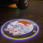 PORSCHE  911  LOGO PROJECTOT LIGHTS Nr.47 (quantity  1 =  2 Logo Film /  2 door lights)