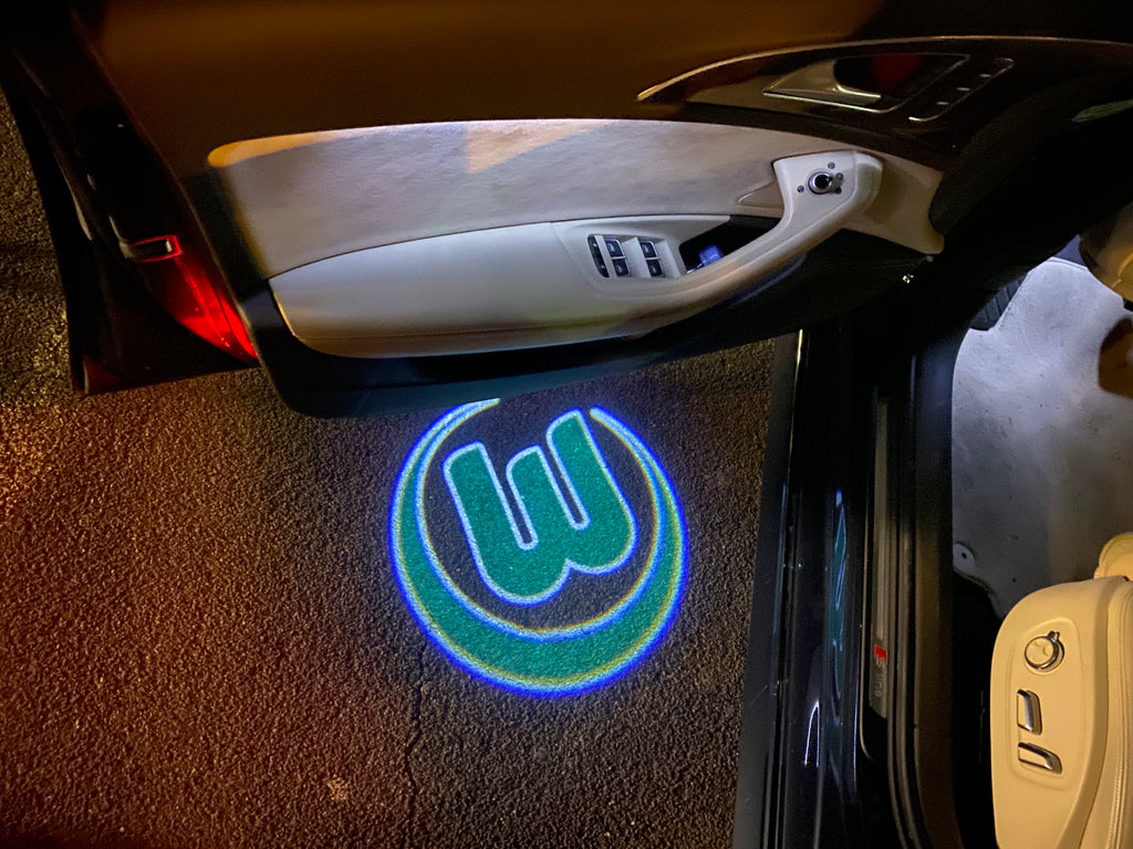 Football CLUB VfL Wolfsburg Logo Nr.258  (quantity 1 = 2 Logo Films /2 door lights）