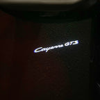 PORSCHE Cayenne  LOGO PROJECTOT LIGHTS Nr.61 (quantity  1 =  2 Logo Film /  2 door lights)