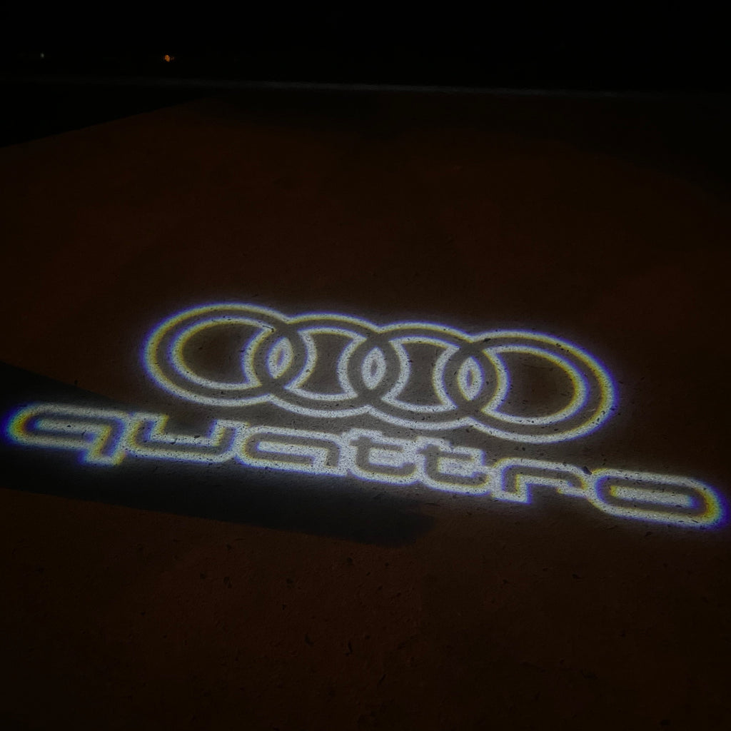 AUDI LOGO PROJECTOT LIGHTS Nr.19 (quantité 1 = 2 Logo Films /2 feux de porte)