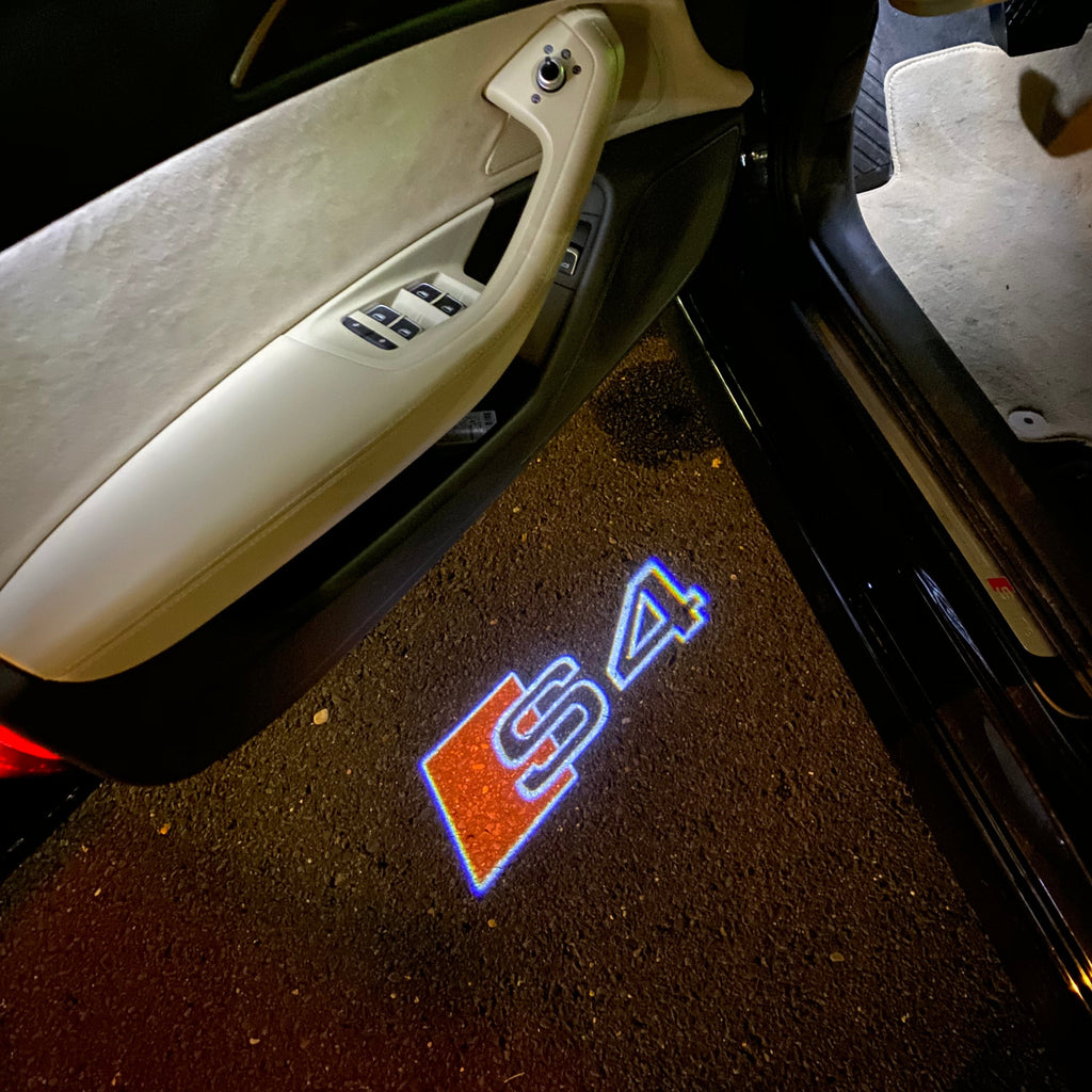 AUDI LOGO PROJECTOT LIGHTS Nr.19 (Menge 1 = 2 Logo Folien /2 Türleuchten)
