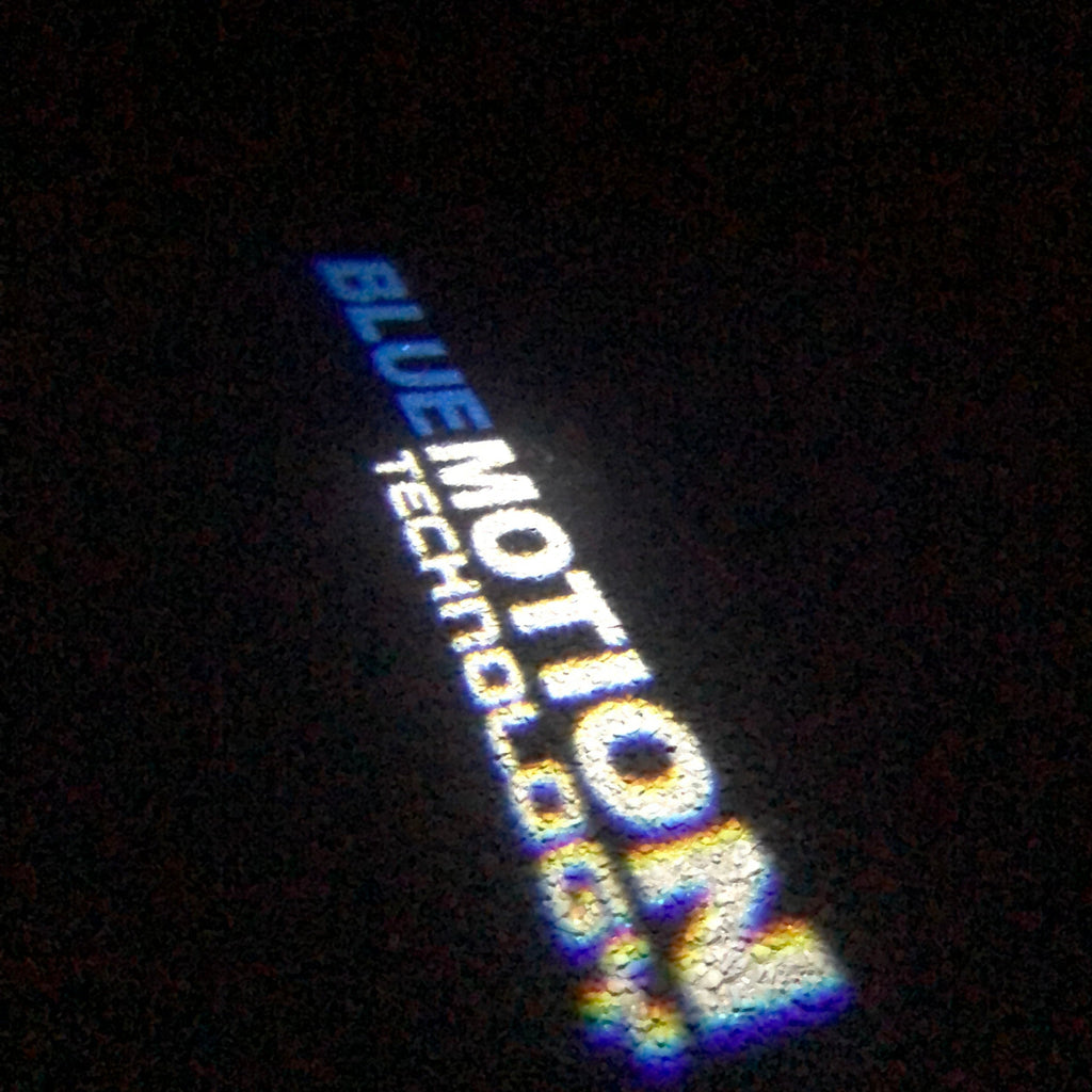 Volkswagen Türleuchten BLUE MOTION Logo Nr. 26 (Menge 1 = 2 Logofolien /2 Türleuchten)