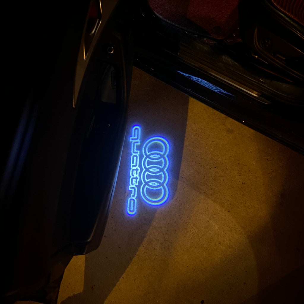 AUDI LOGO PROJECTOT LIGHTS Nr.19 (quantité 1 = 2 Logo Films /2 feux de porte)