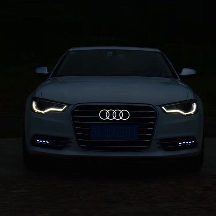 AUDI Front Grill Logo LED with dznamic indicator black color 28.8CM