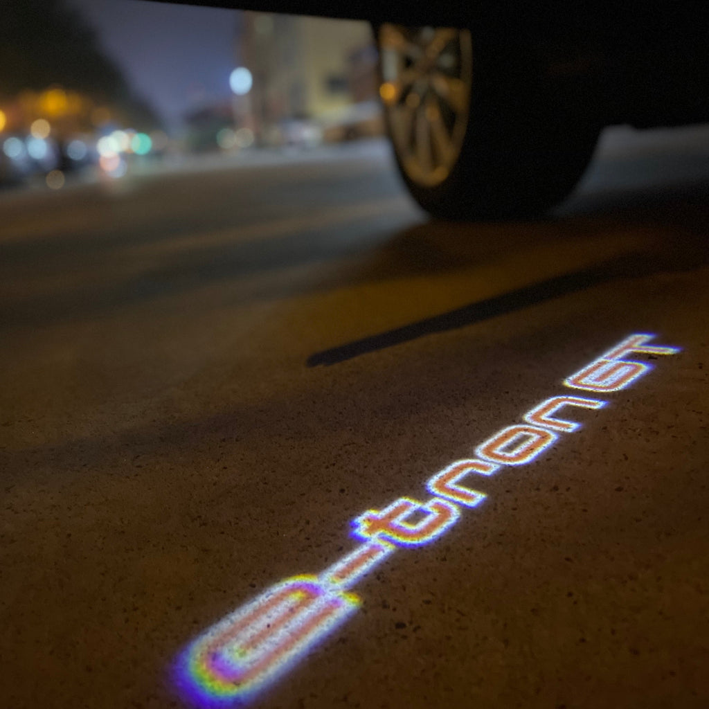 AUDI LOGO PROJECTOT LIGHTS Nr.19 (quantité 1 = 2 Logo Films /2 feux de porte)