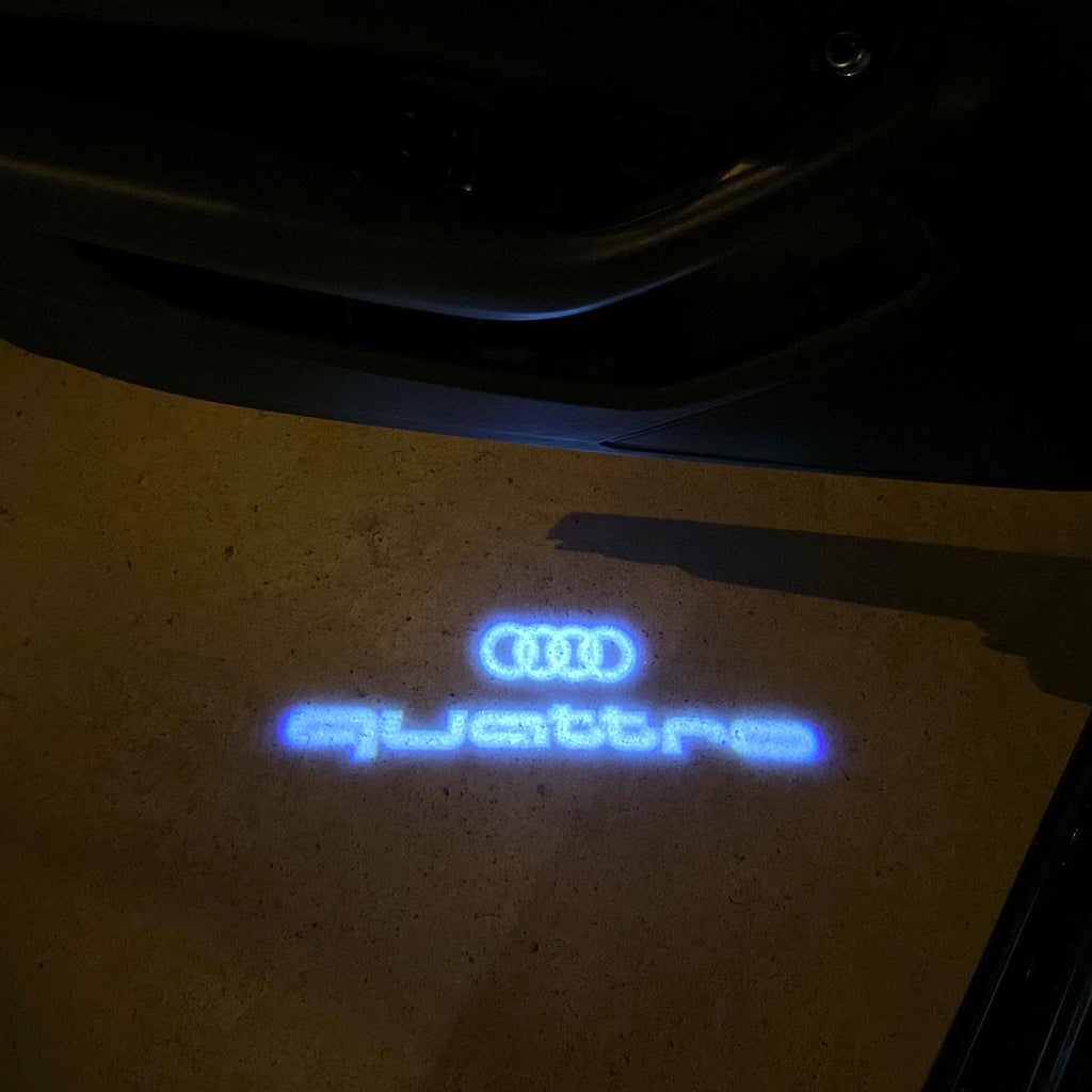 AUDI LOGO PROJECTOT LIGHTS Nr.19 (quantité 1 = 2 Logo Films /2 feux de porte)