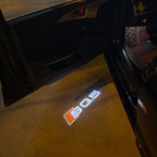 AUDI LOGO PROJECTOT LIGHTS Nr.58 (Menge 1 = 2 Logofolien /2 Türleuchten)