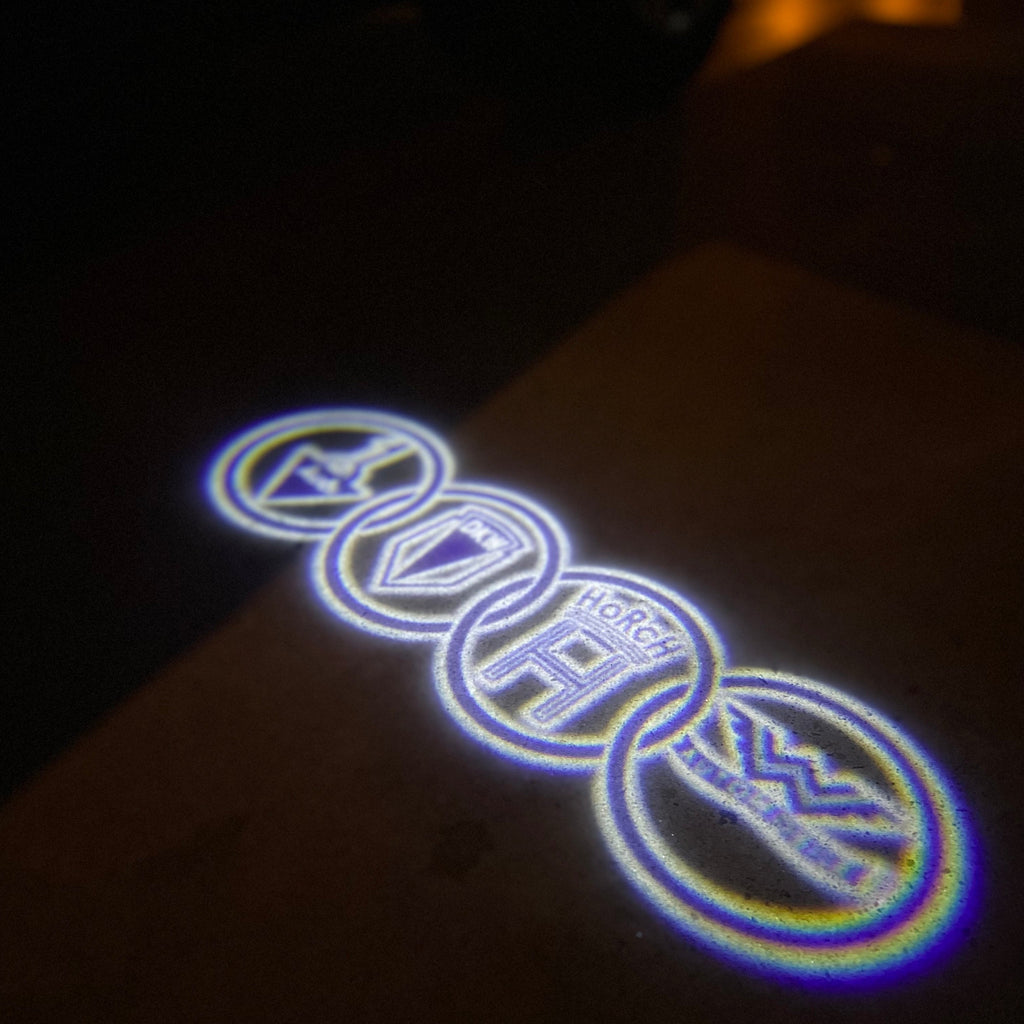 AUDI LOGO PROJECTOT LIGHTS Nr.19 (quantité 1 = 2 Logo Films /2 feux de porte)