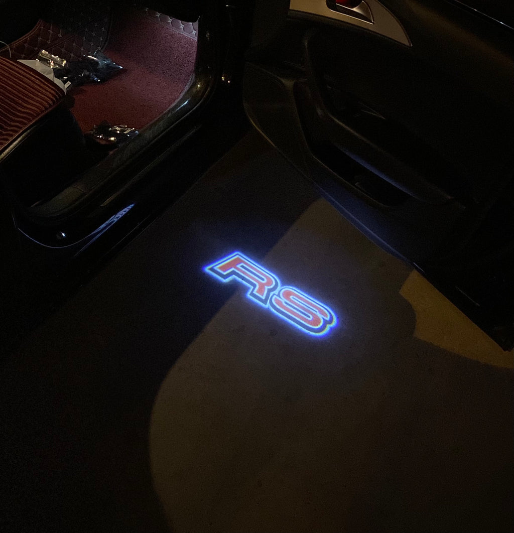 AUDI LOGO PROJECTOT LIGHTS Nr.19 (quantité 1 = 2 Logo Films /2 feux de porte)