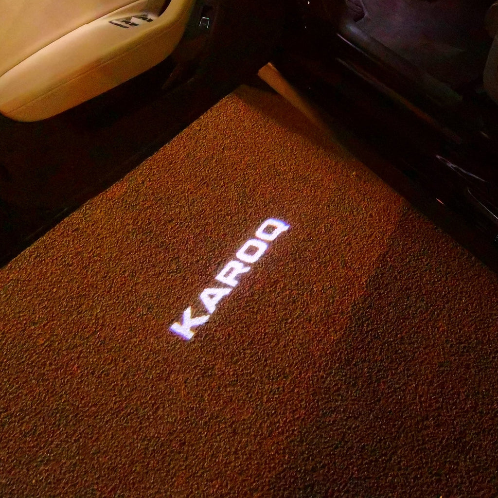 SKODA KAROQ LOGO LUCI Nr.115 (quantità 1 = 2 Logo Film / 2 luci porta)