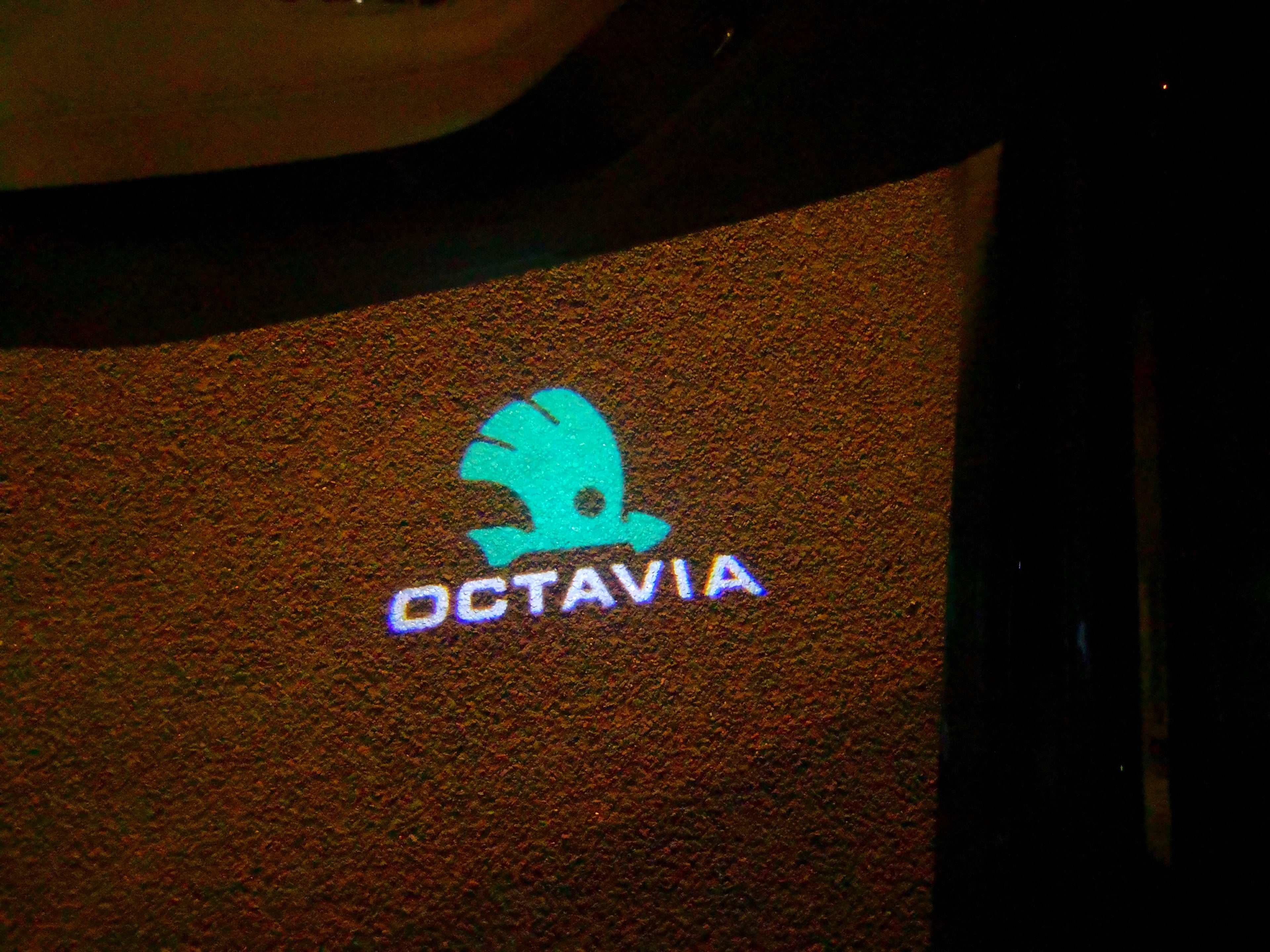 LUCI PROIETTORI LOGO SKODA Nr.78 (quantità 1 = 2 Logo Film / 2 luci porta)
