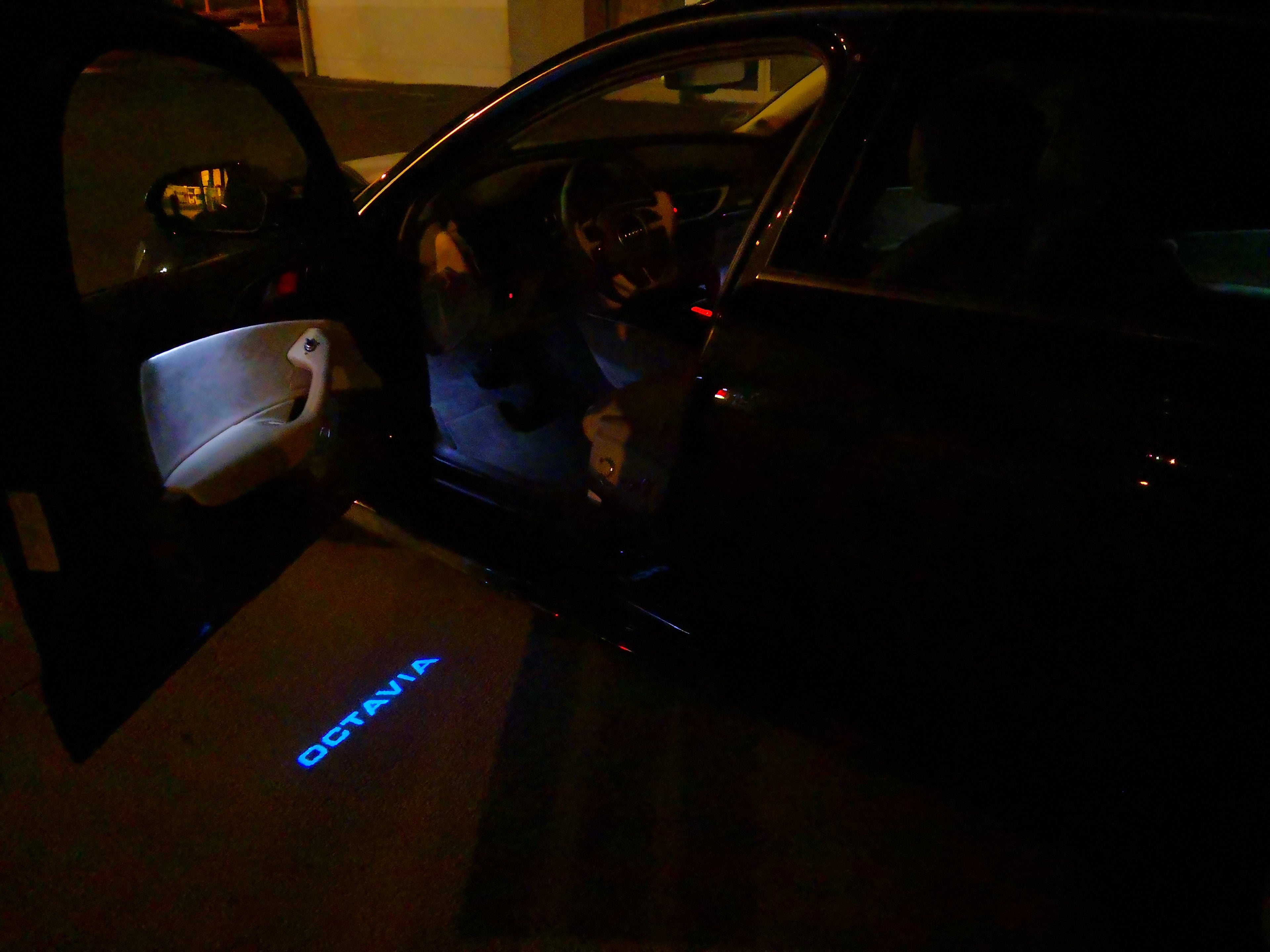SKODA LOGO PROJECTOT LIGHTS Nr.104 (الكمية 1 = 2 شعار فيلم / 2 مصباح باب)