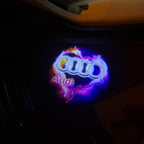 AUDI LOGO PROJECTOT LIGHTS Nr.20 (Menge 1 = 2 Logofolien /2 Türleuchten)