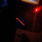 AUDI LOGO PROJECTOT LIGHTS Nr.111 (الكمية 1 = 2 Logo Films /2 أضواء الباب)