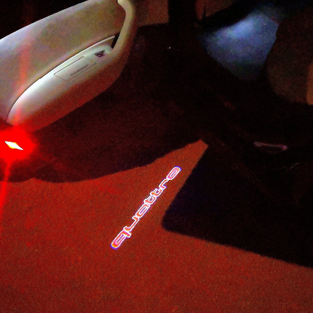 AUDI LOGO PROJECTOT LIGHTS Nr.95 (Menge 1 = 2 Logofolien /2 Türleuchten)