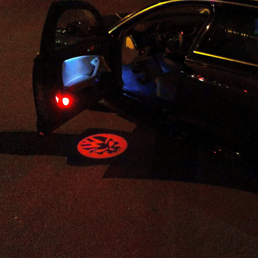 Volkswagen Door lights Skull Logo  Nr. 16   (quantity 1 = 2 Logo Films /2 door lights）