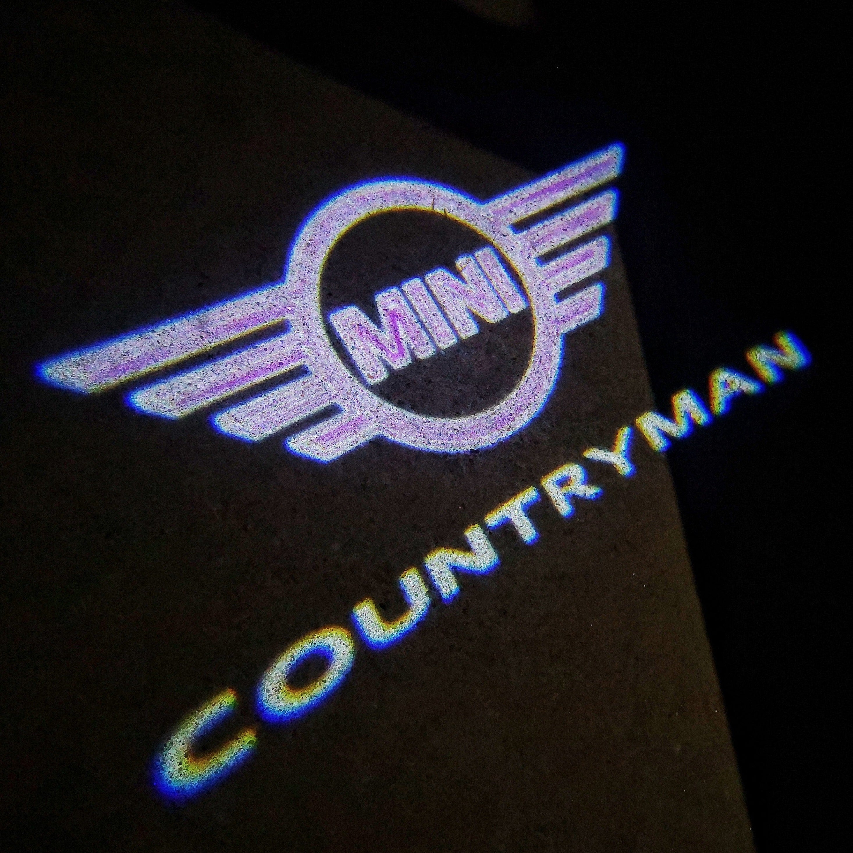 MINI COUNTRYMAN LOGO PROJECROTR LIGHTS Nr.141 (cantidad 1 = 2 logo película / 2 luces de puerta)